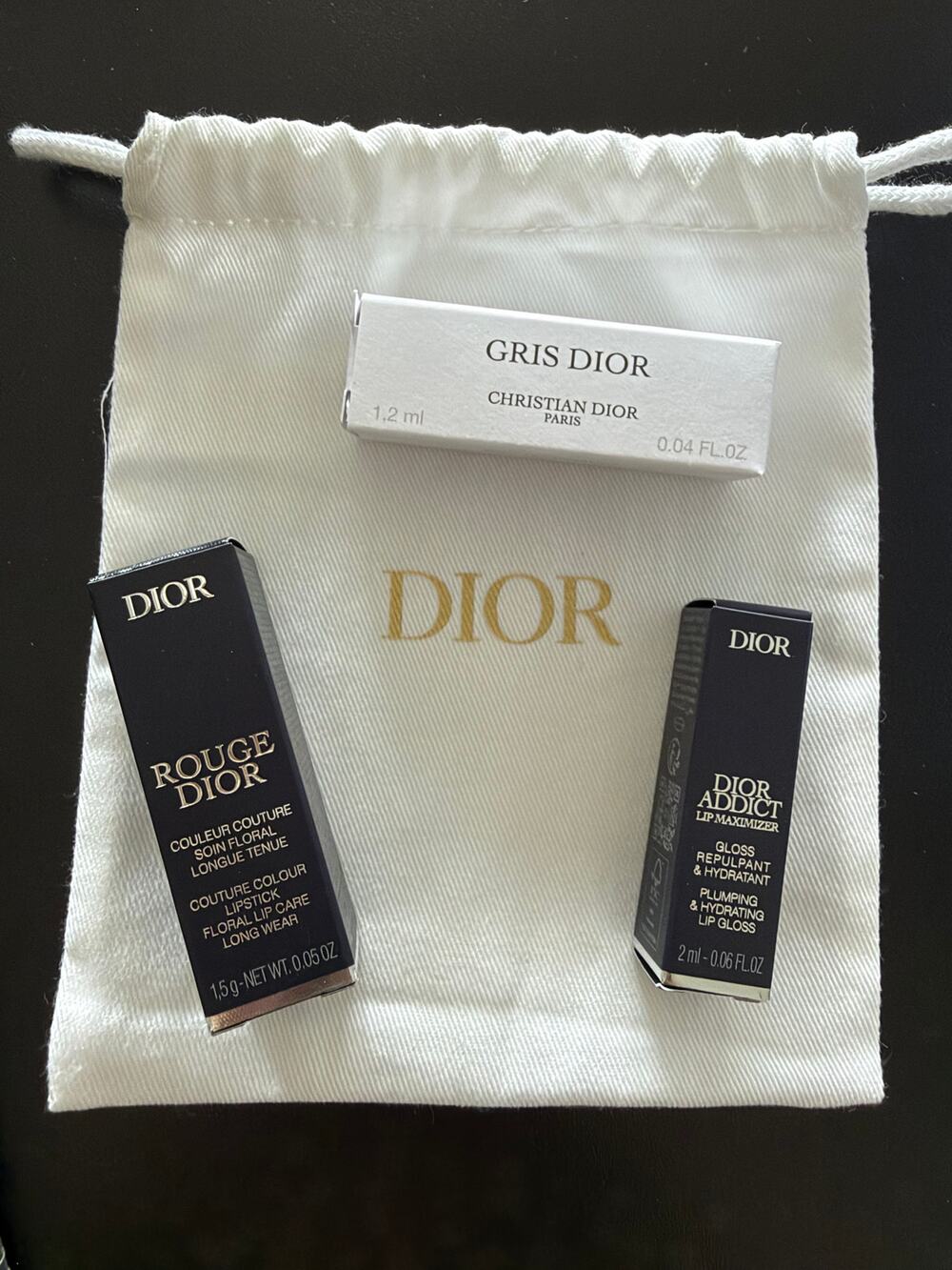 New Dior Cosmetic Travel Pouch with Samples